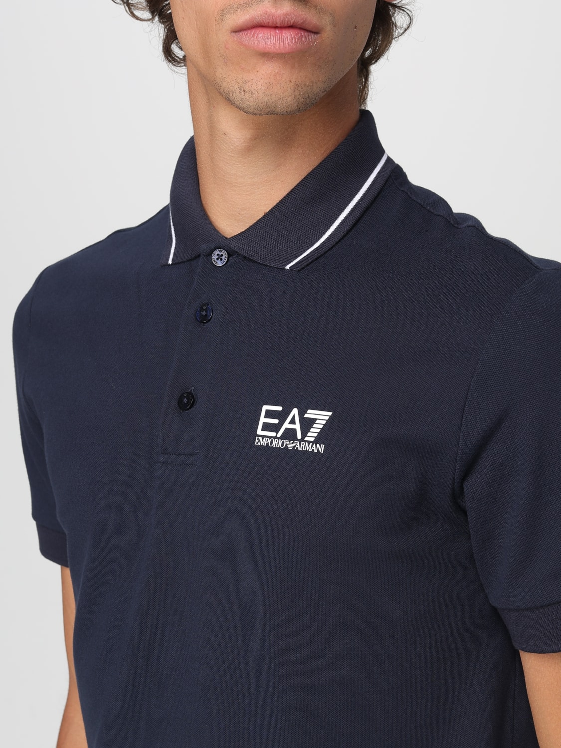 EA7 폴로 셔츠: 폴로 셔츠 남성 Ea7, 블루 - Img 3