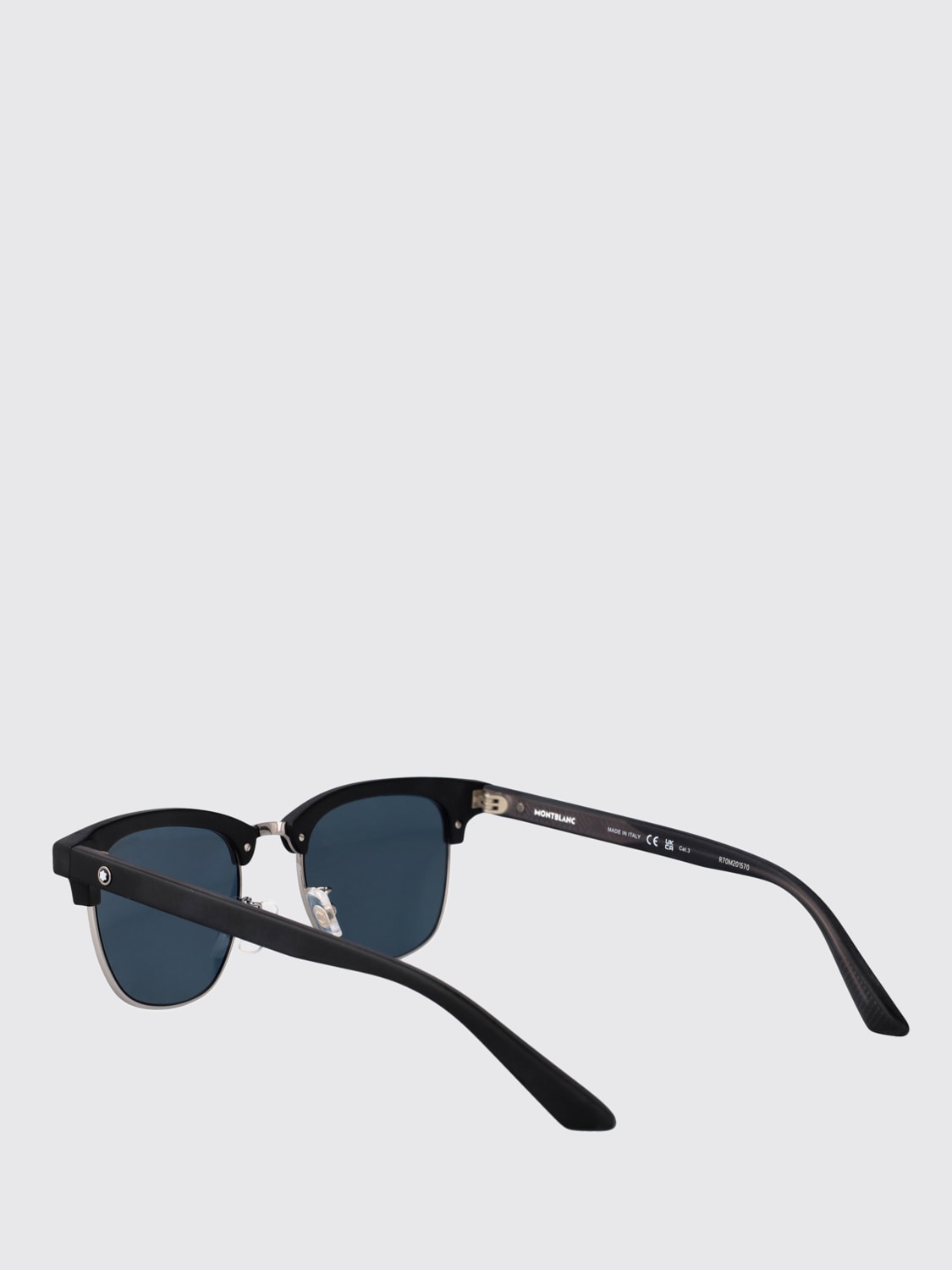 MONTBLANC OCCHIALI DA SOLE: Occhiali da sole in acetato e metallo Montblanc, Blue - Img 3