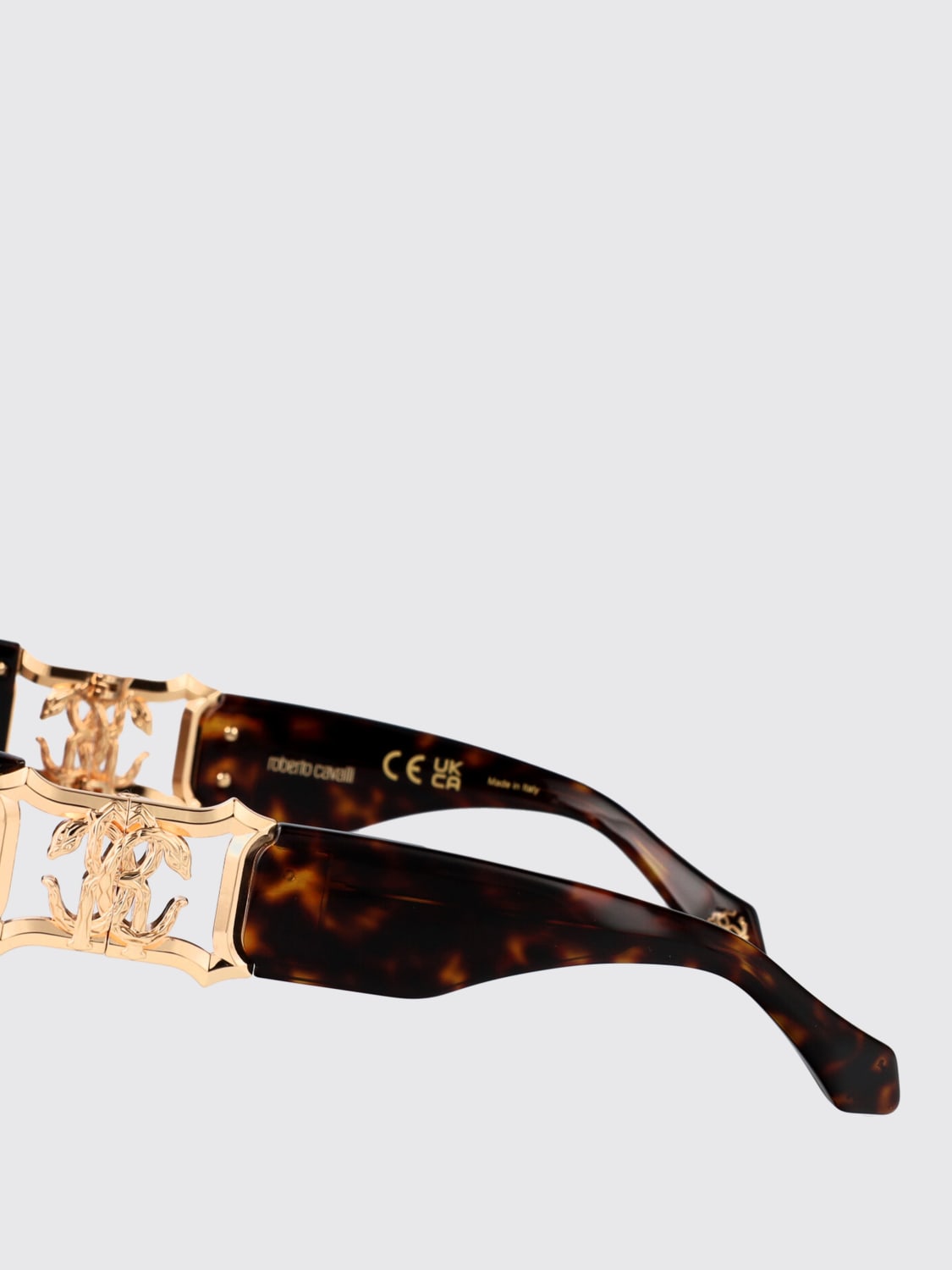 ROBERTO CAVALLI OCCHIALI DA SOLE: Occhiali da sole in acetato Roberto Cavalli, Marrone - Img 4