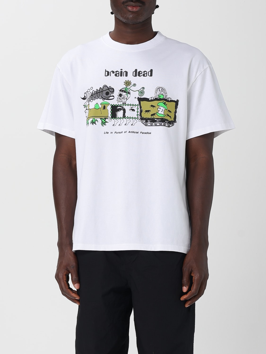 BRAIN DEAD T-SHIRT: T-shirt men Brain Dead, White - Img 1