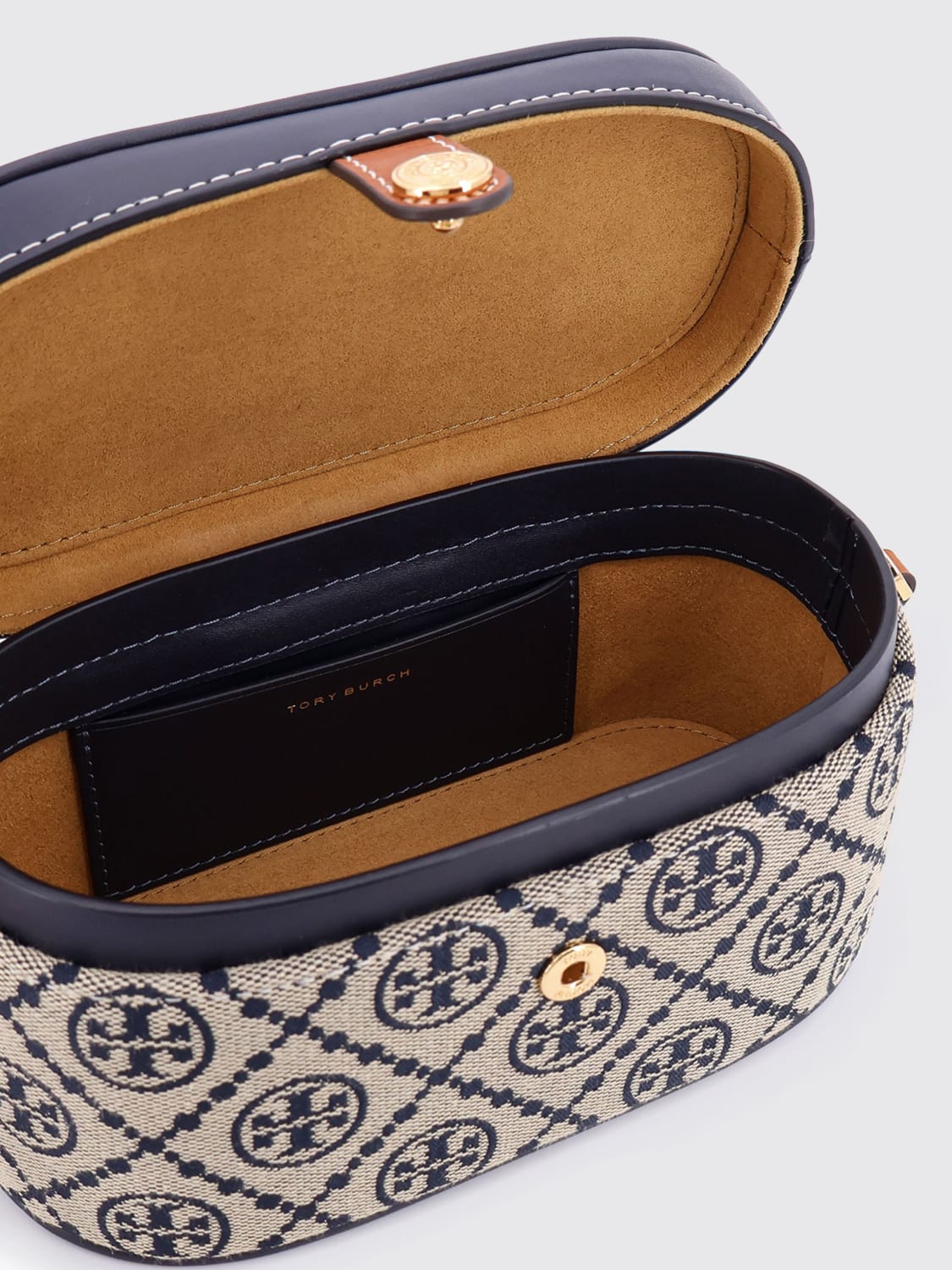 TORY BURCH ACCESSORI BEAUTY: Portagioie T monogram Tory Burch, Azzurro - Img 3