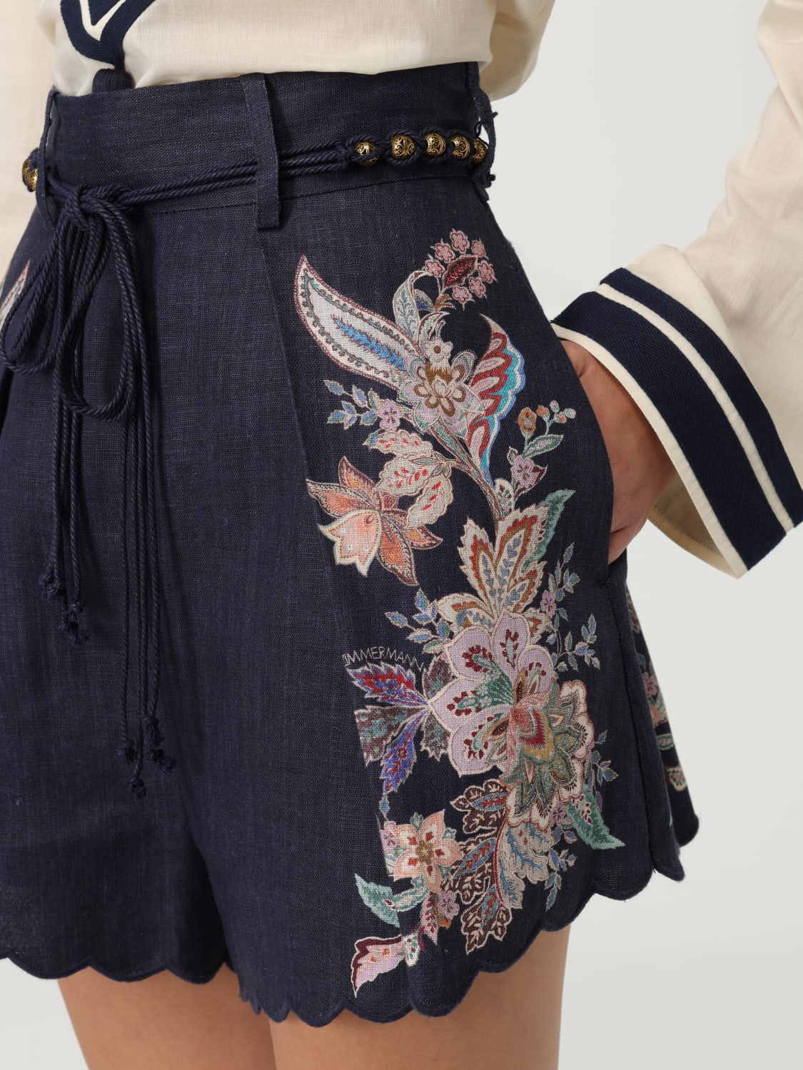 ZIMMERMANN PANTALONES CORTOS: Pantalón mujer Zimmermann, Azul Marino - Img 4