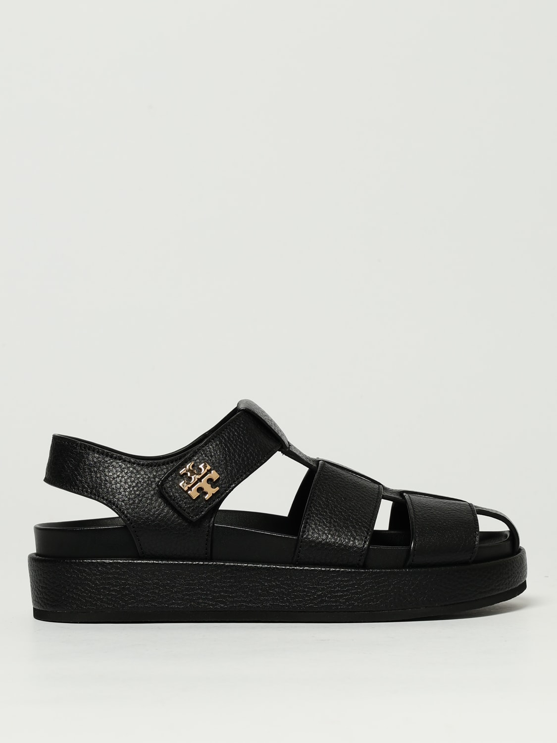 TORY BURCH SANDALI CON TACCO: Sandalo Kira Sport Fisherman Tory Burch in pelle , Nero - Img 1