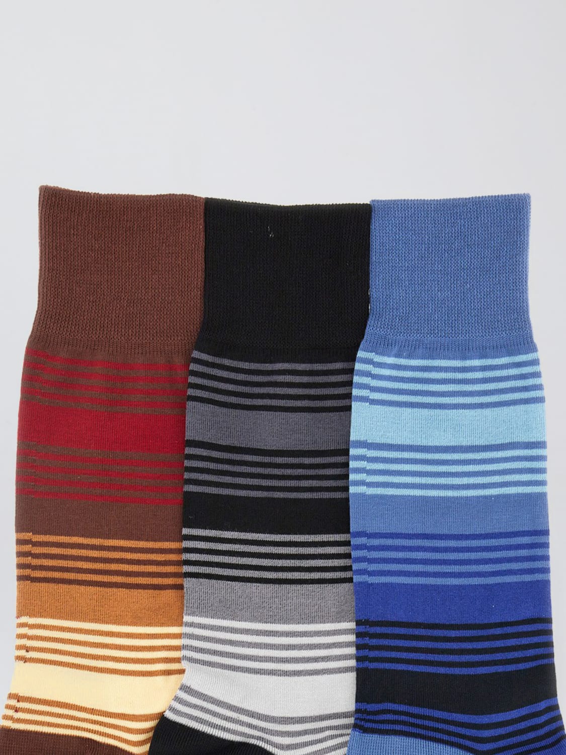 PAUL SMITH CALZE: Set 3 paia di calze Paul Smith in cotone a righe multicolor , Fantasia - Img 2
