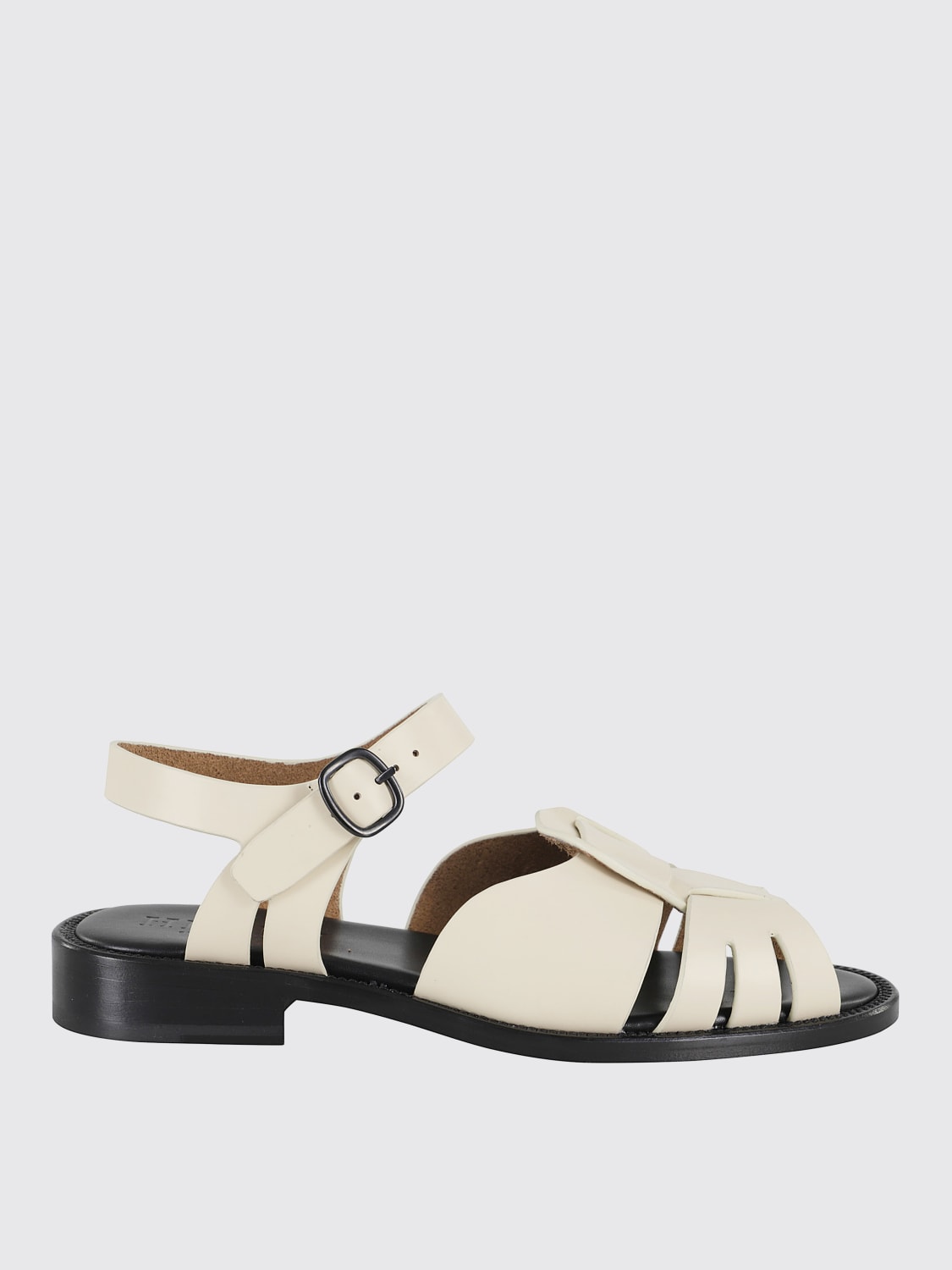 シューズ・サンダルその他 HEREU Woman Flat sandals Cream ANCOWFS24 CUSTARD HEREU: Shoes woman - Cream | Hereu flat sandals ANCOWFS24