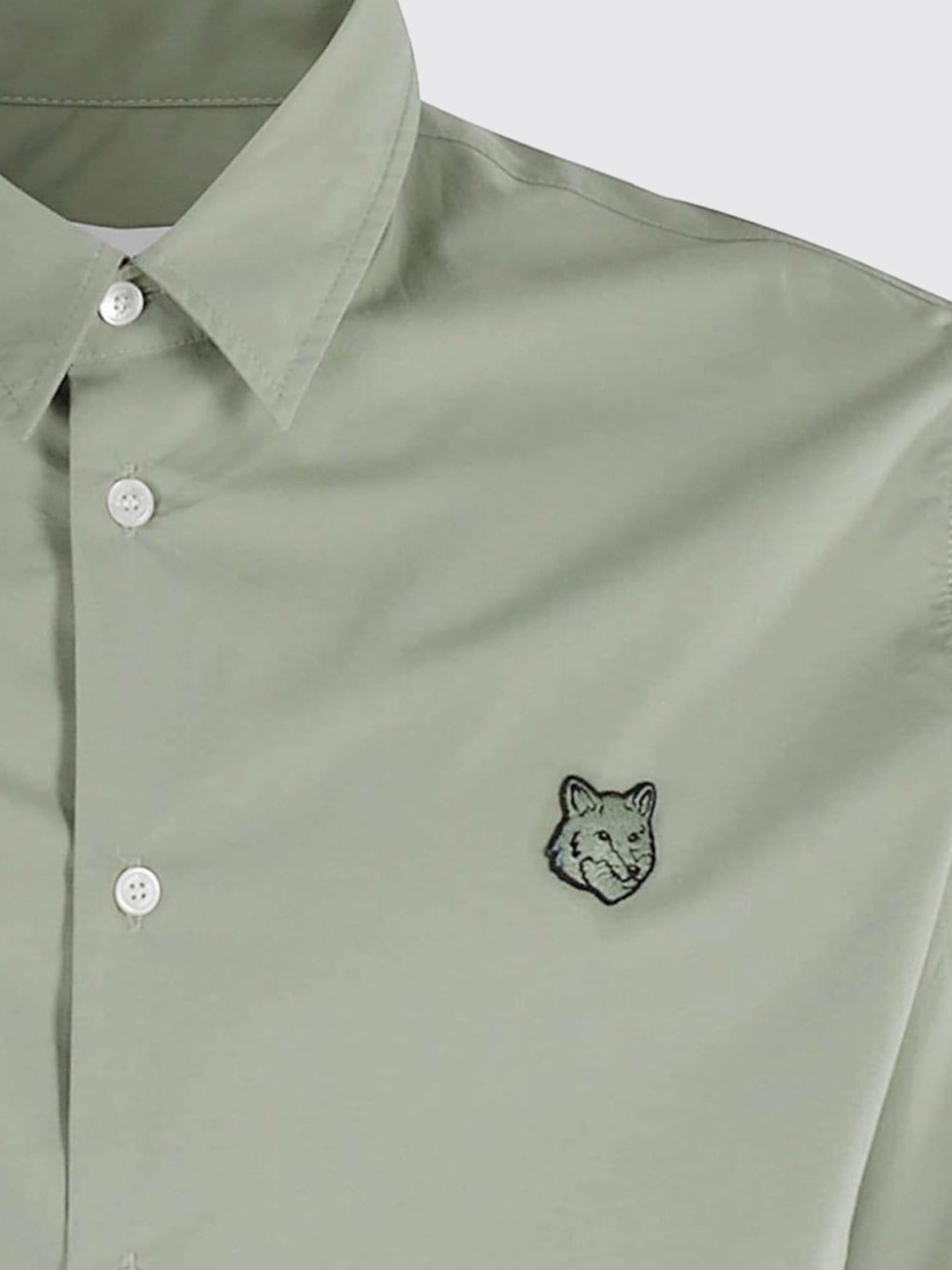 MAISON KITSUNÉ SHIRT: Shirt men Maison KitsunÉ, Green - Img 3