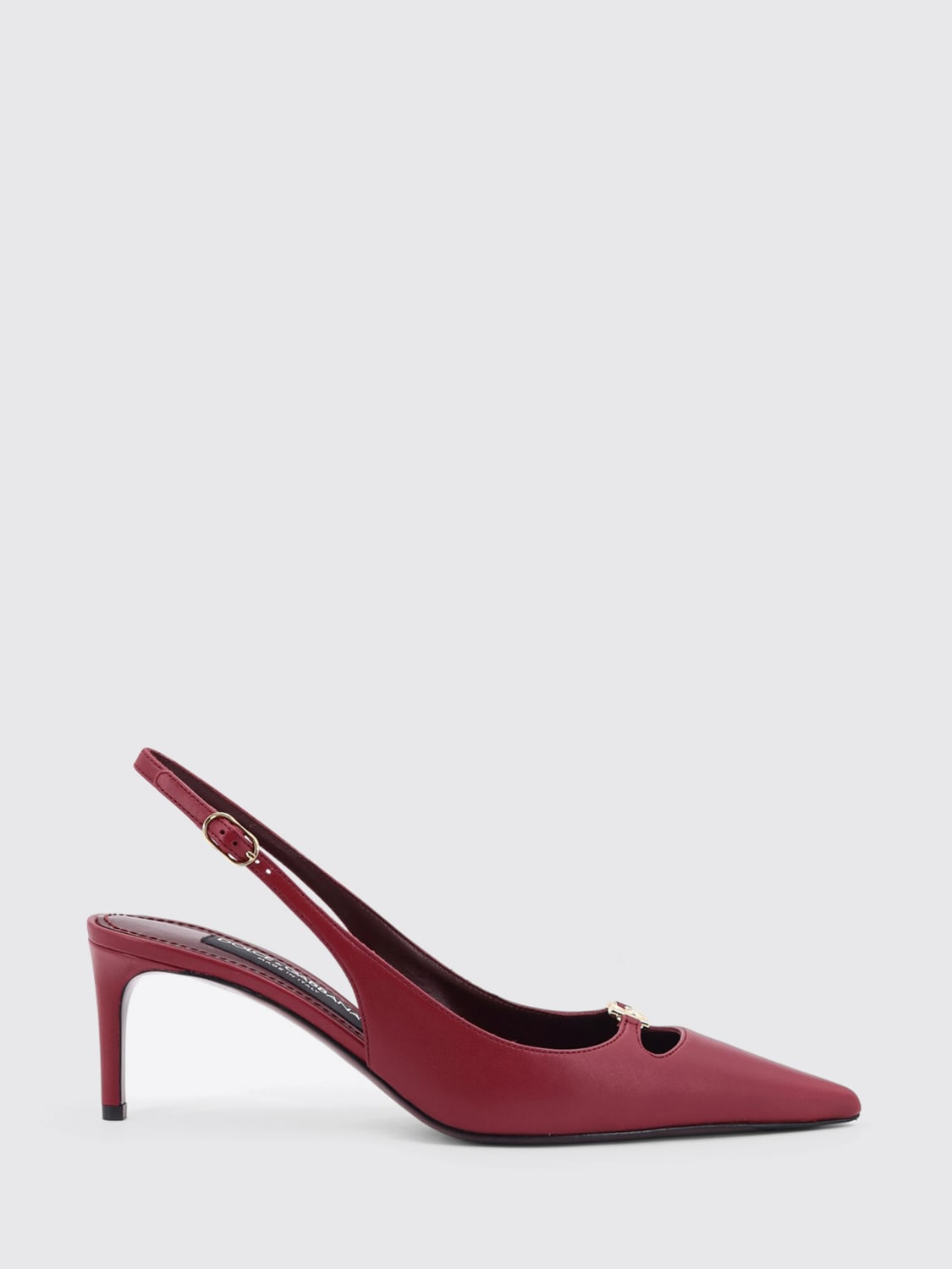 DOLCE & GABBANA DÉCOLLETÉ: Slingback Dolce & Gabbana in pelle , Bordeaux - Img 1