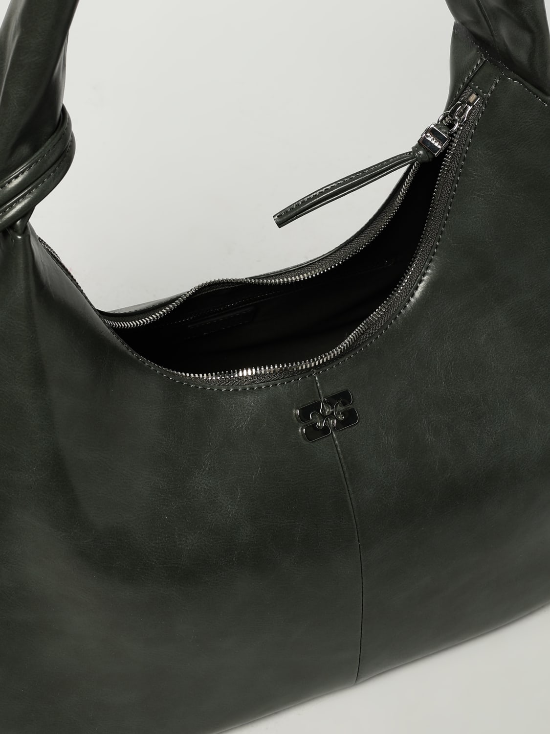 GANNI SCHULTERTASCHE: Umhängetasche damen Ganni, Grau - Img 4