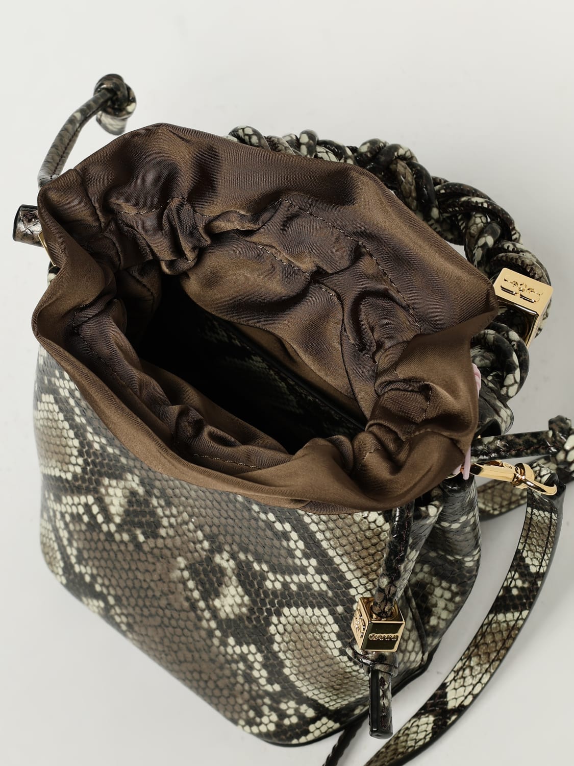 GANNI SAC À MAIN: Sac porté main femme Ganni, Gris - Img 4