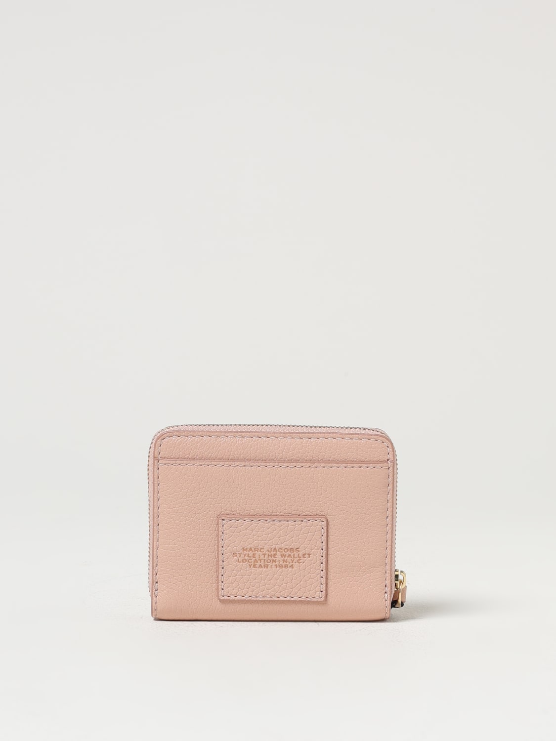 MARC JACOBS PORTAFOGLIO: Portafoglio Mini Compact Marc Jacobs in pelle , Rosa - Img 3