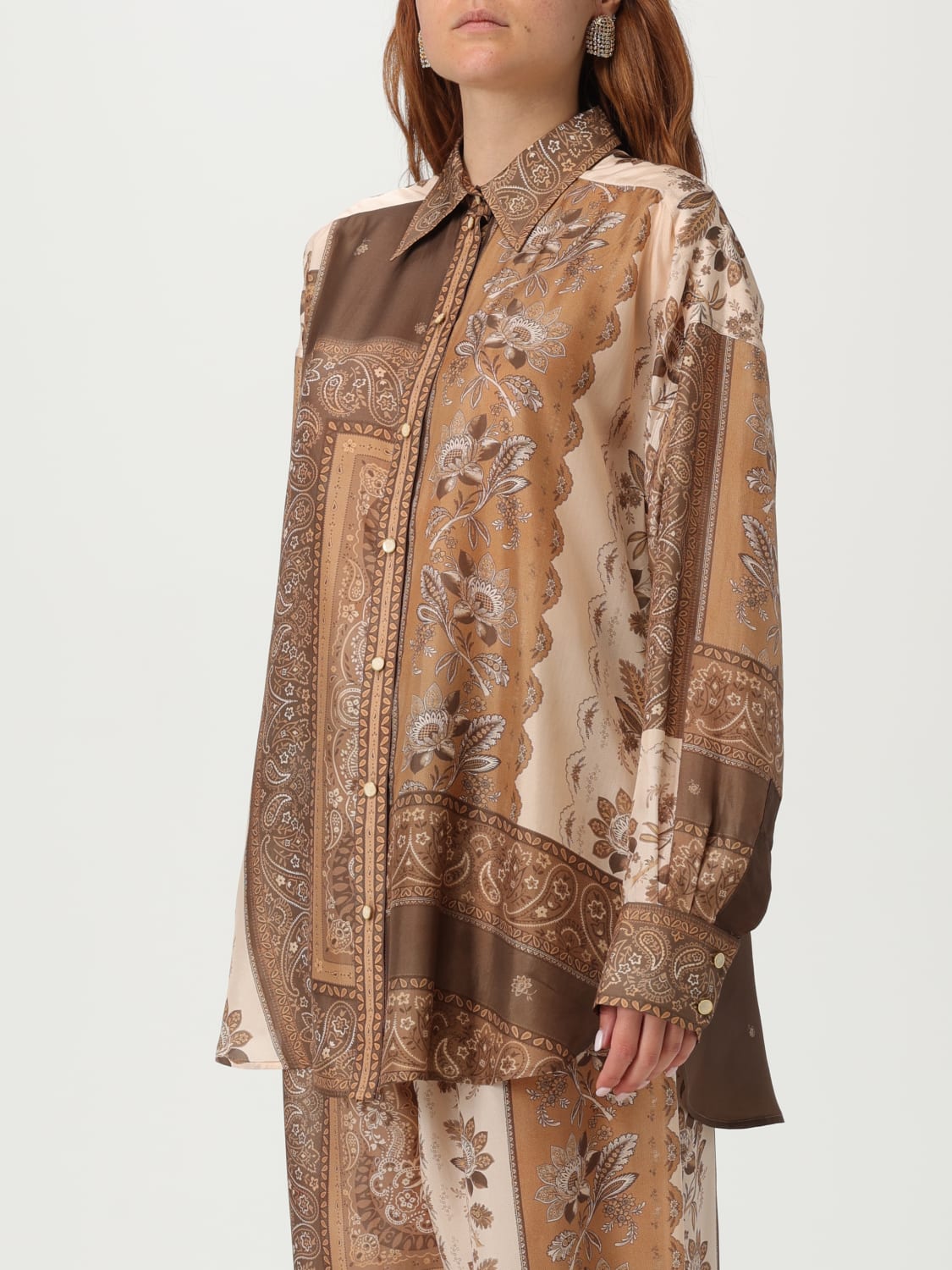 ZIMMERMANN: Shirt woman - Brown | Zimmermann shirt