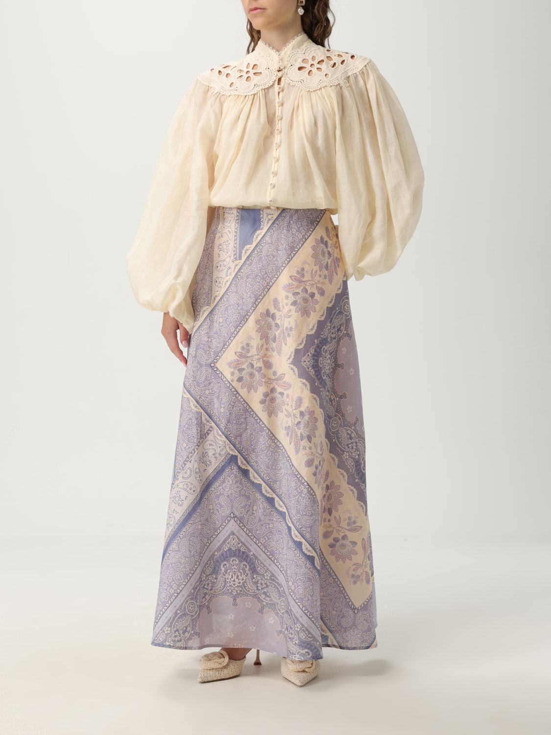 ZIMMERMANN HEMDBLUSE: Hemdbluse damen Zimmermann, Ivory - Img 2