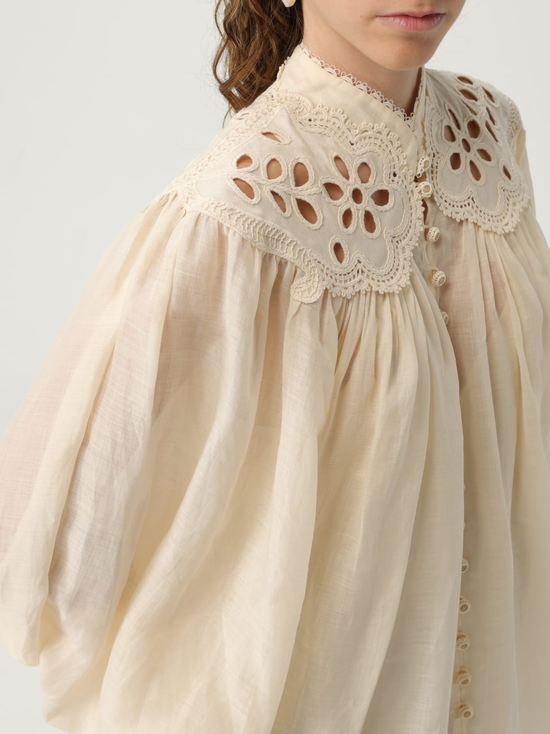 ZIMMERMANN HEMDBLUSE: Hemdbluse damen Zimmermann, Ivory - Img 5
