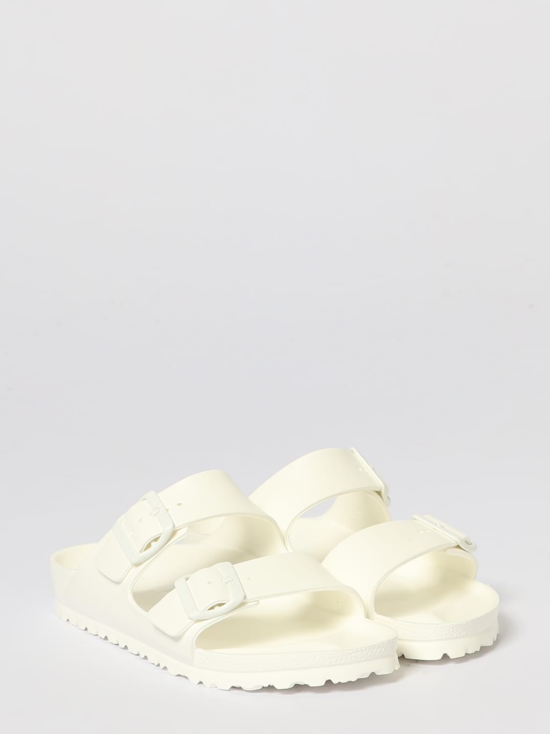 BIRKENSTOCK HEELED SANDAL: Flat sandals woman Birkenstock, White - Img 2