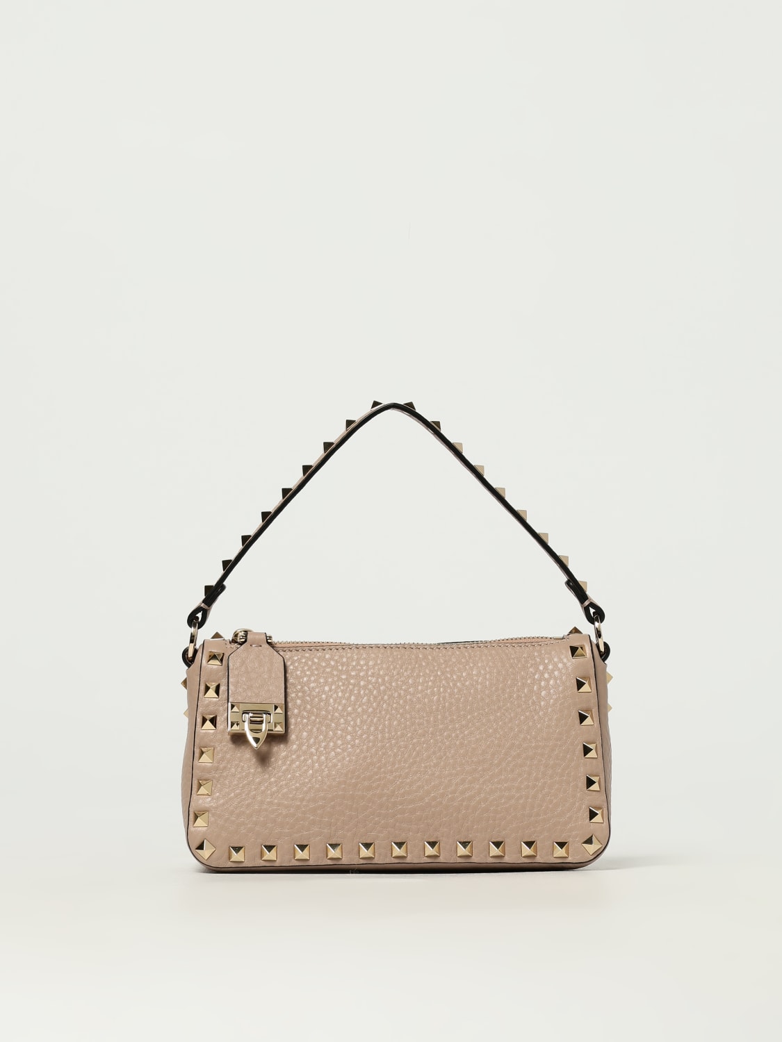 VALENTINO GARAVANI BORSA MINI: Borsa Rockstud Valentino Garavani in nappa matelassè, Rosa - Img 1