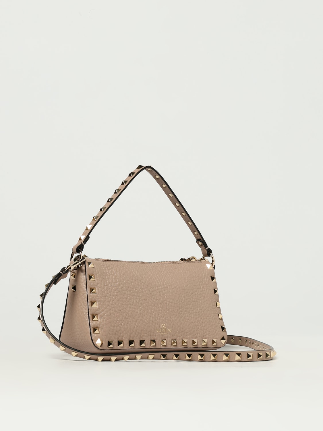 VALENTINO GARAVANI BORSA MINI: Borsa Rockstud Valentino Garavani in nappa matelassè, Rosa - Img 3