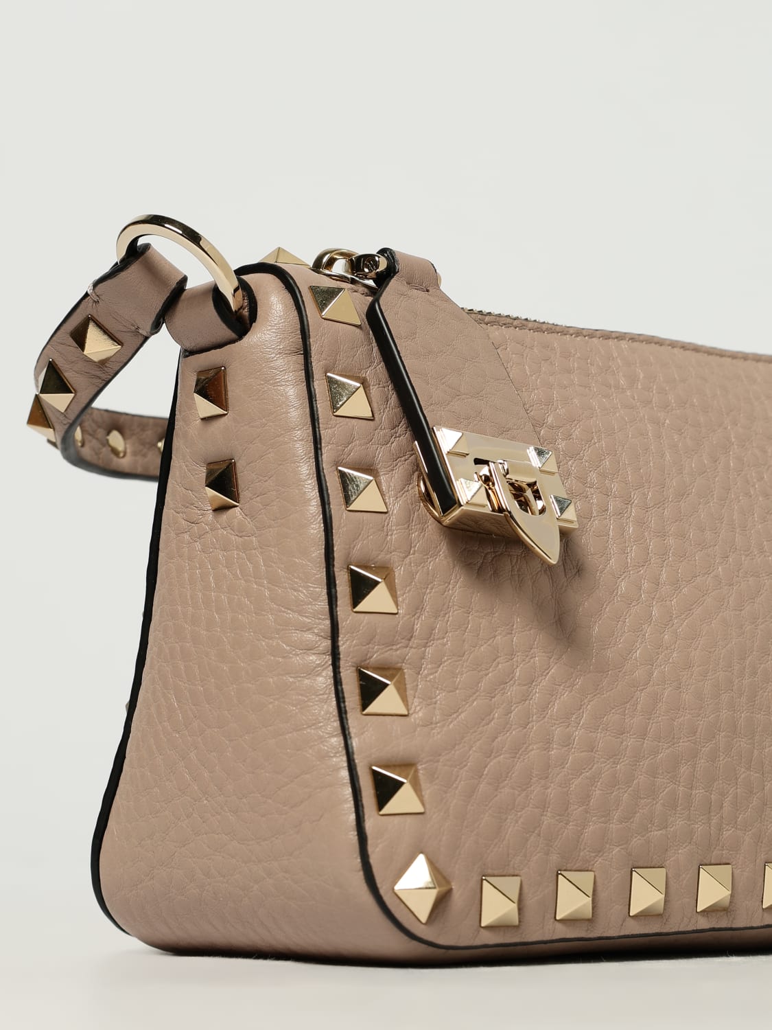 VALENTINO GARAVANI BORSA MINI: Borsa Rockstud Valentino Garavani in nappa matelassè, Rosa - Img 4