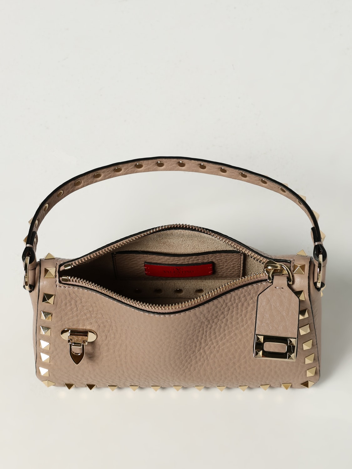VALENTINO GARAVANI BORSA MINI: Borsa Rockstud Valentino Garavani in nappa matelassè, Rosa - Img 5