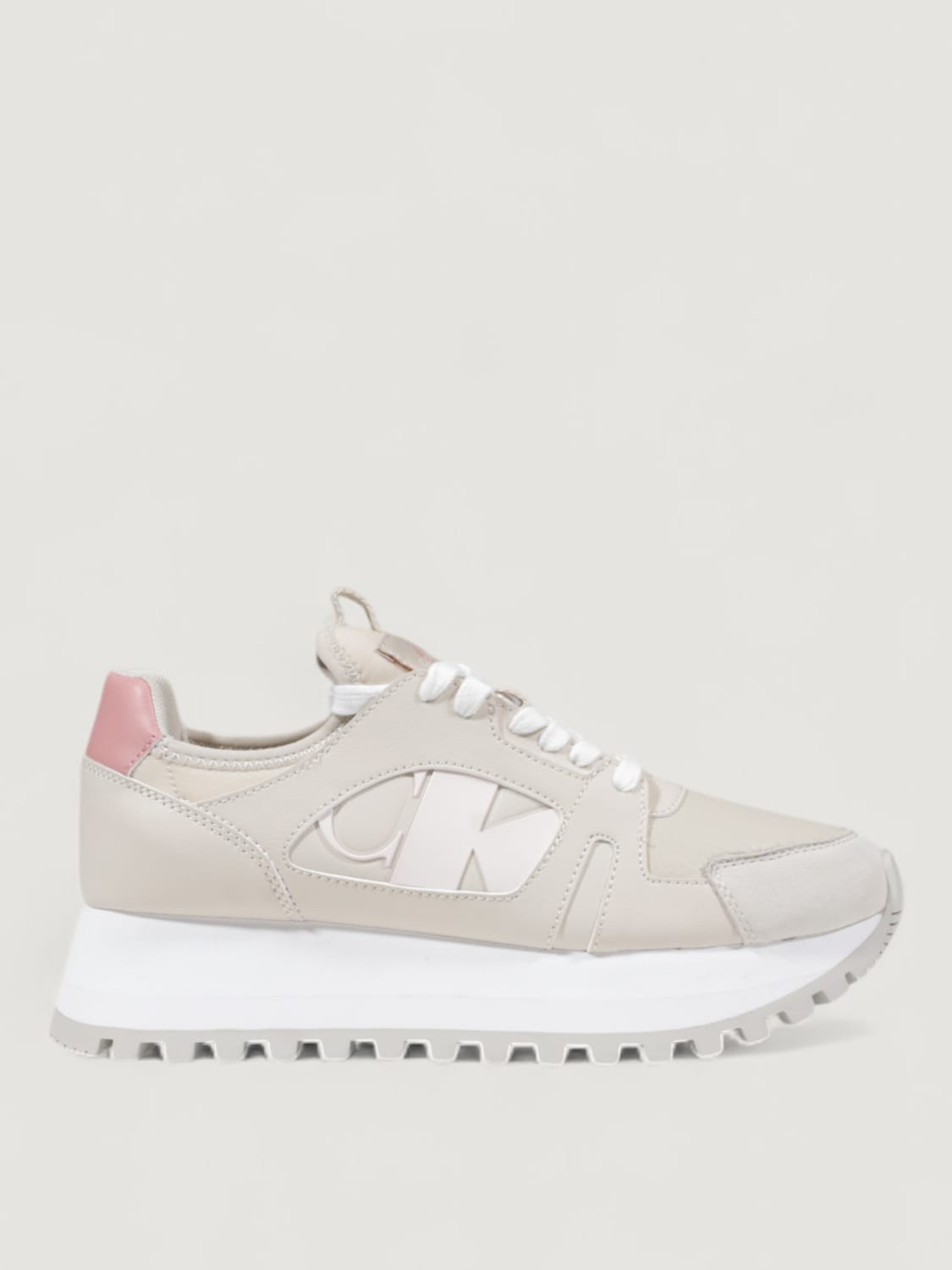 スニーカー   JEANS Woman Sneakers Beige YW0YW01642 0GE CALVIN KLEIN JEANS: Sneakers woman - Beige | Calvin Klein