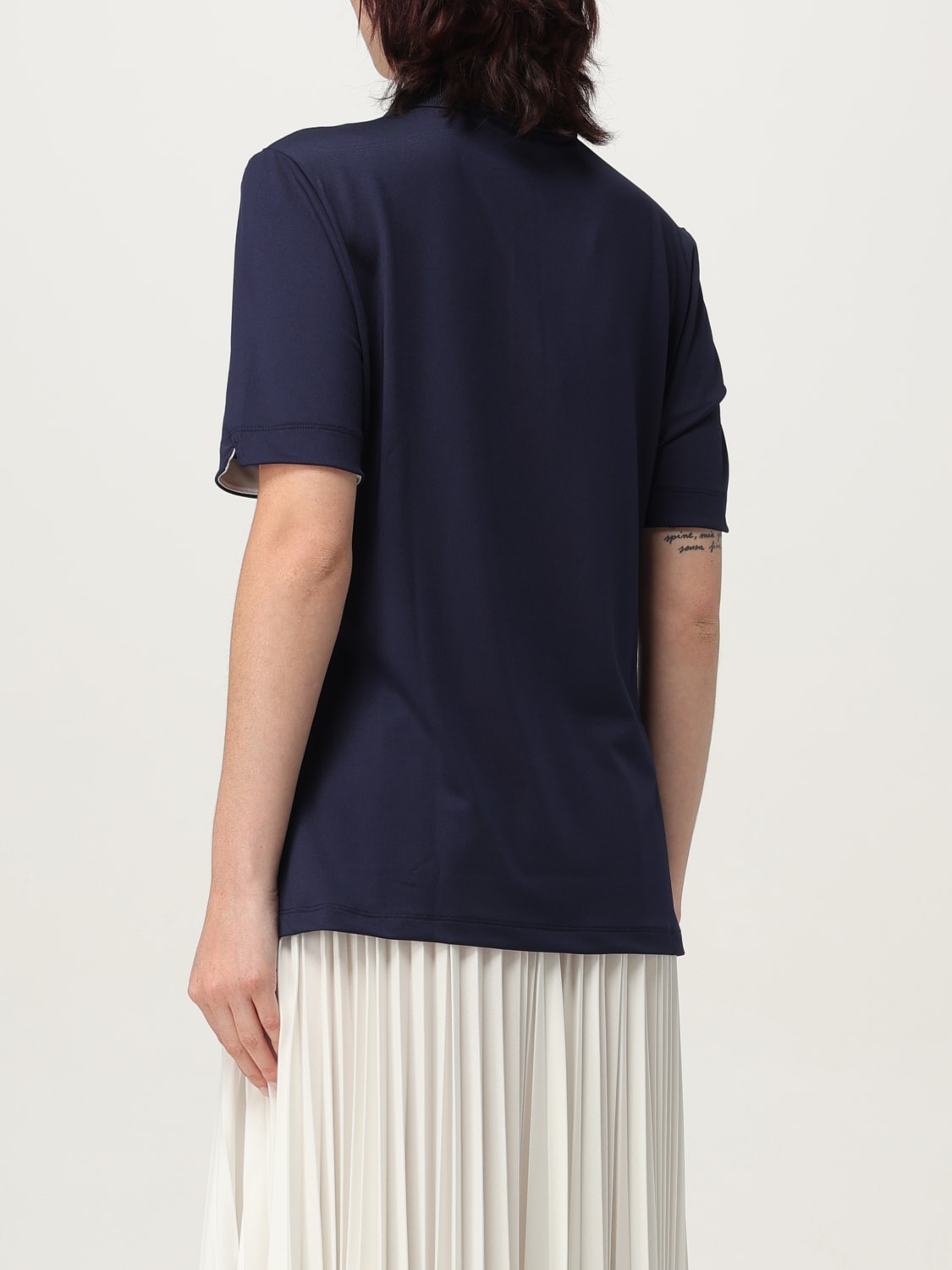 Tシャツ・カットソー LACOSTE Woman T-Shirt Blue PF5179 525 LACOSTE：Tシャツ レディース - ブルー | GIGLIO.COMオンライン