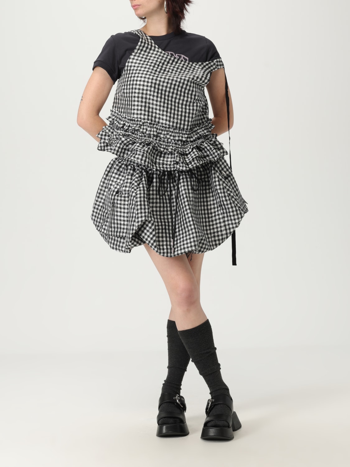 GANNI T-SHIRT: T-shirt woman Ganni, Grey - Img 2