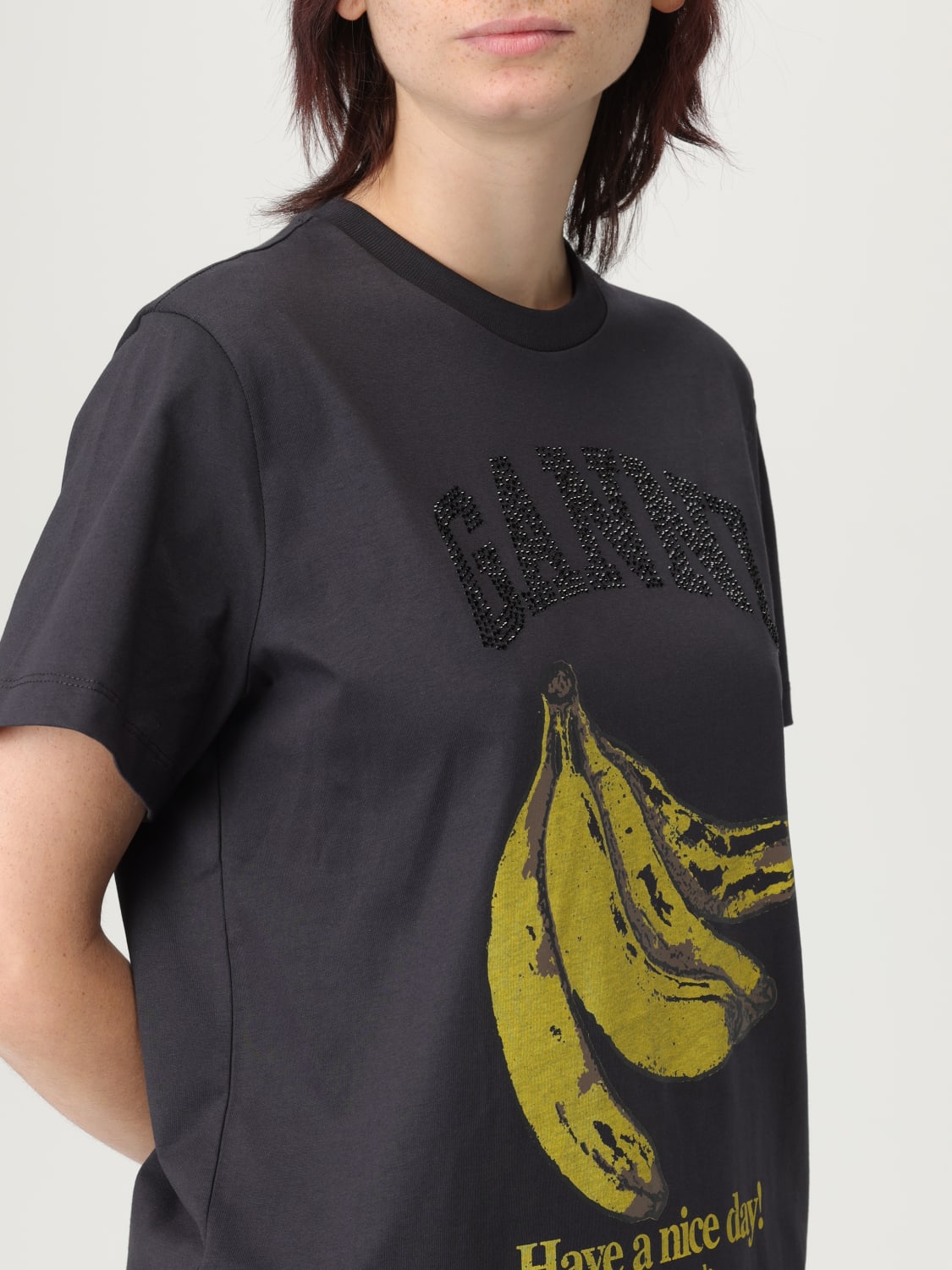 GANNI T-SHIRT: T-shirt woman Ganni, Grey - Img 4