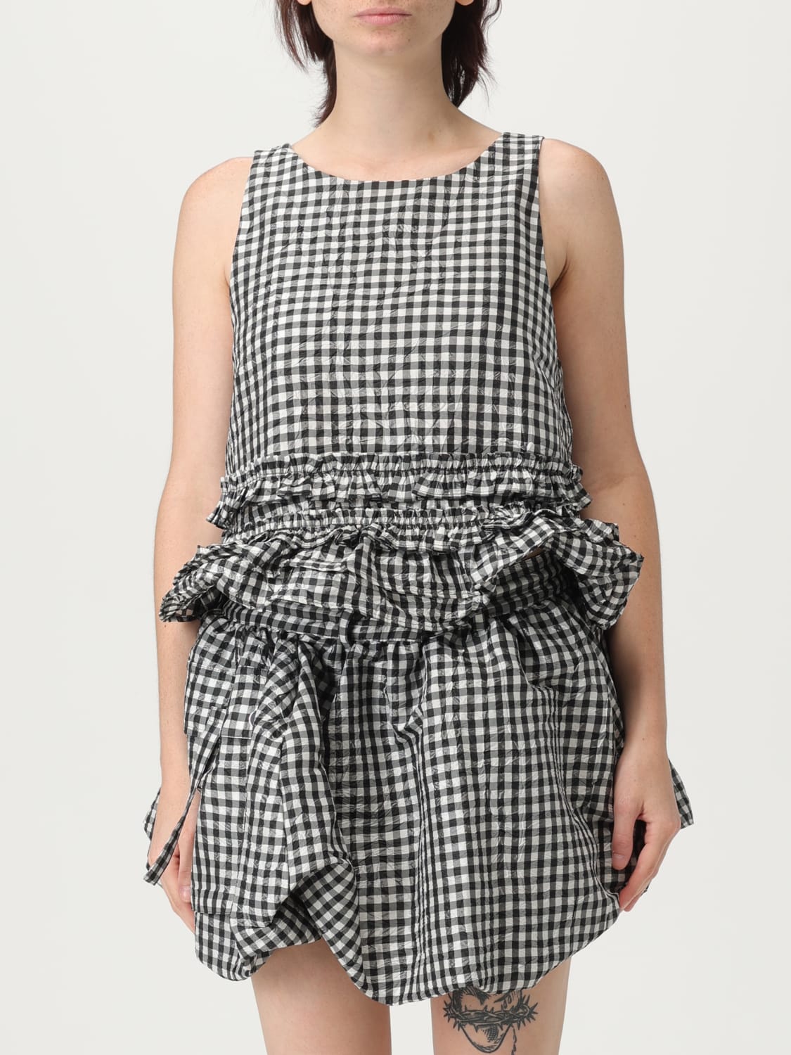 GANNI TOP: Top woman Ganni, Black - Img 1