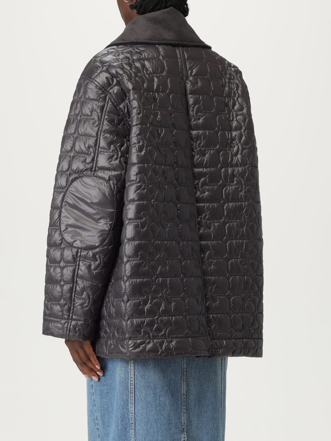 GANNI JACKET: Coat woman Ganni, Grey - Img 3