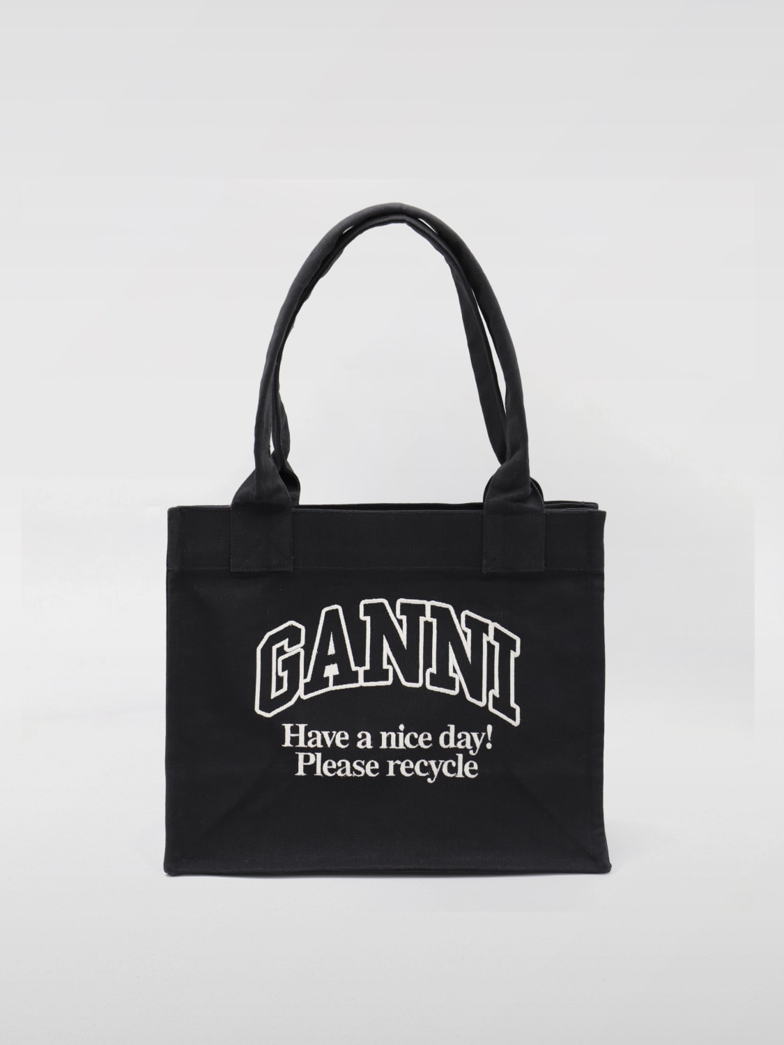 GANNI TOTE BAG: Handbag woman Ganni, Grey - Img 1