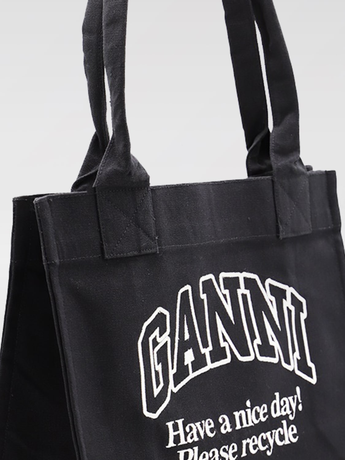 GANNI TOTE BAG: Handbag woman Ganni, Grey - Img 3