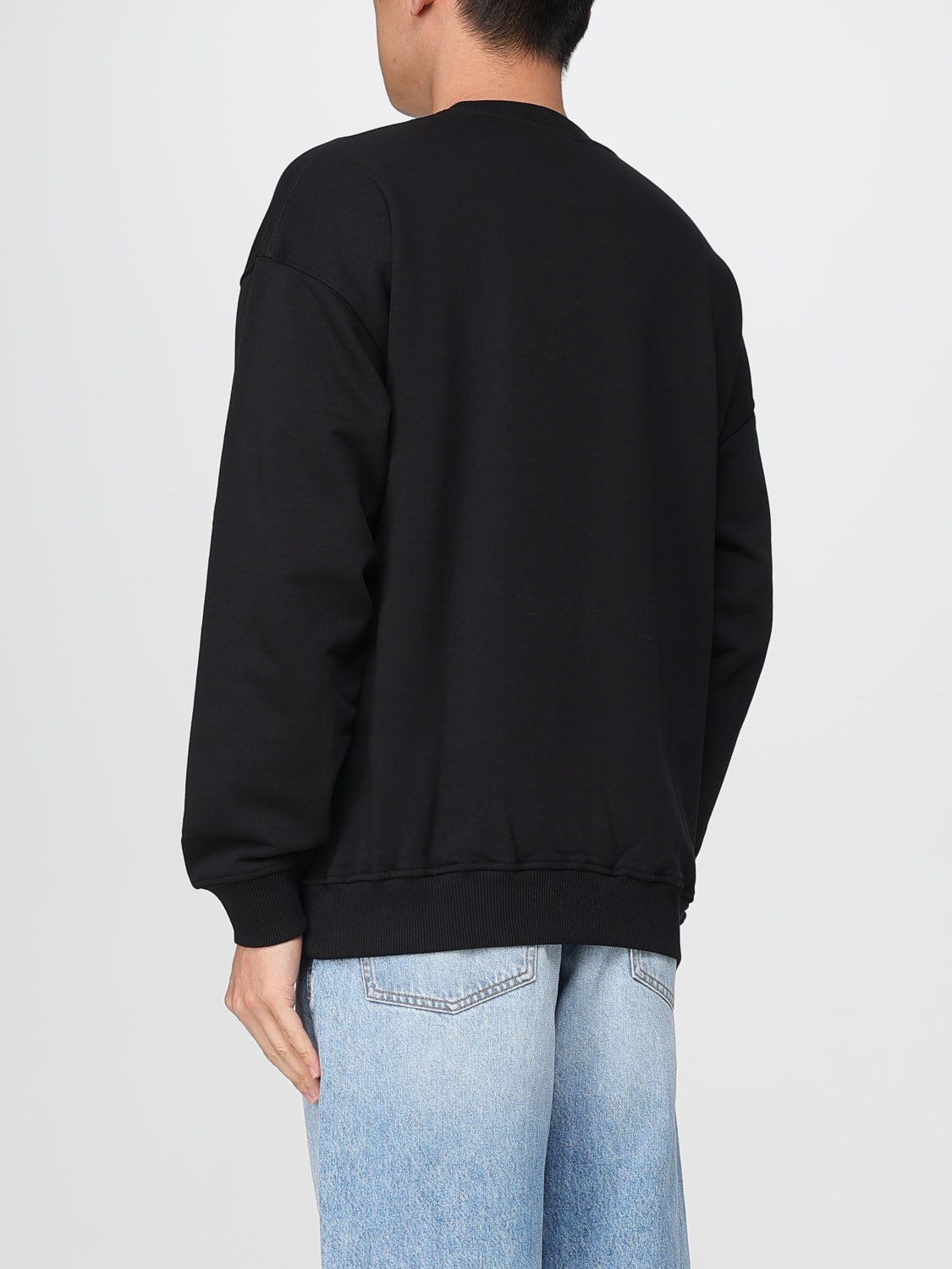 DIESEL FELPA: Felpa a girocollo Oval D Diesel, Nero - Img 3