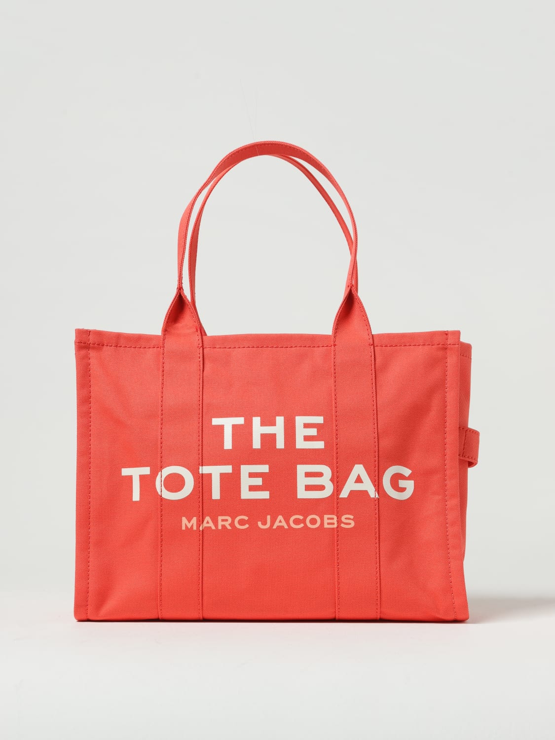 MARC JACOBS BORSA TOTE: Borsa The Tote Bag in canvas di cotone Marc Jacobs, Arancione - Img 1