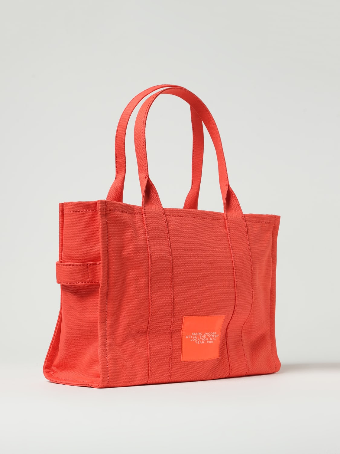 MARC JACOBS BORSA TOTE: Borsa The Tote Bag in canvas di cotone Marc Jacobs, Arancione - Img 2