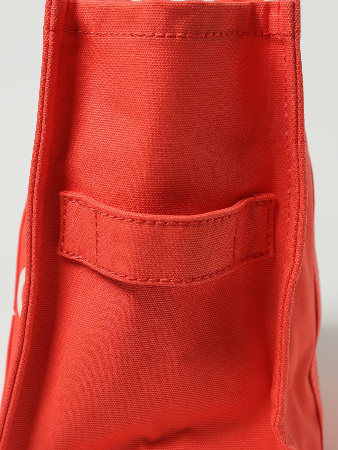 MARC JACOBS BORSA TOTE: Borsa The Tote Bag in canvas di cotone Marc Jacobs, Arancione - Img 3