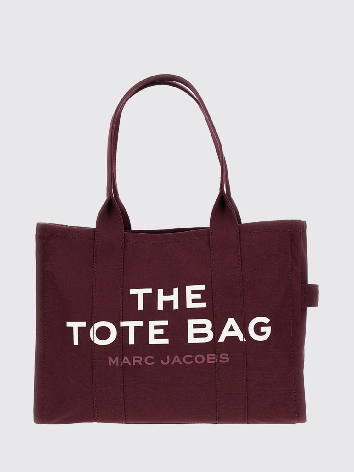MARC JACOBS BORSA TOTE: Borsa The Tote Bag in canvas di cotone Marc Jacobs, Viola - Img 1