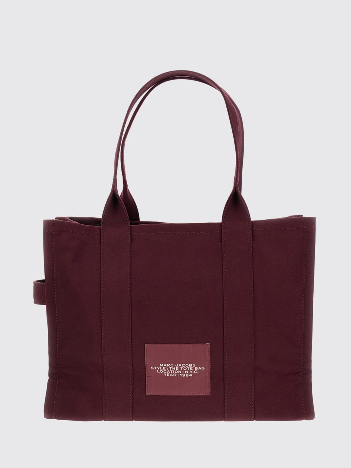 MARC JACOBS BORSA TOTE: Borsa The Tote Bag in canvas di cotone Marc Jacobs, Viola - Img 2