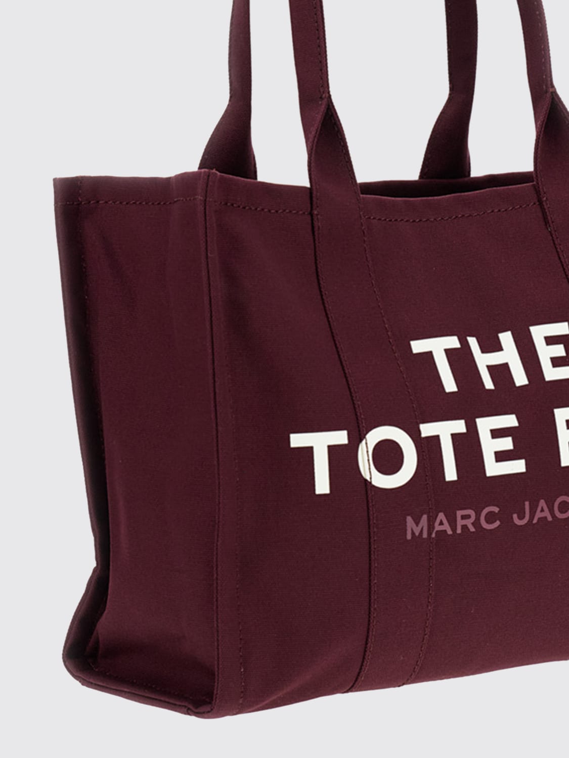 MARC JACOBS BORSA TOTE: Borsa The Tote Bag in canvas di cotone Marc Jacobs, Viola - Img 3