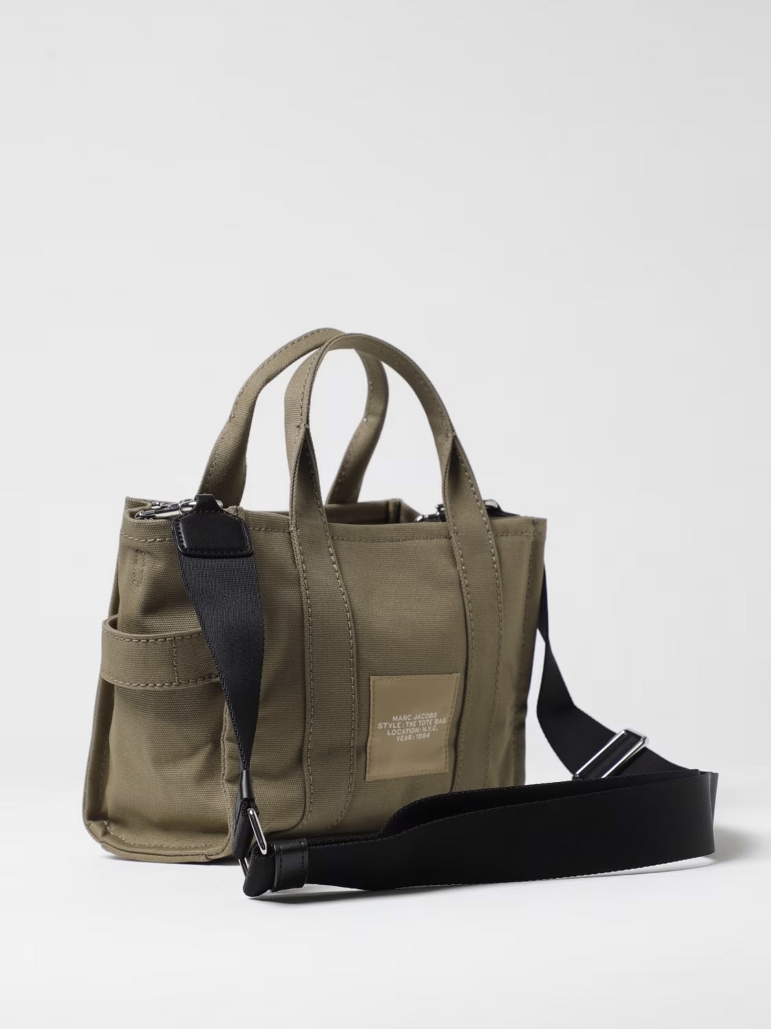MARC JACOBS BORSA A MANO: Borsa a mano The Tote Bag in canvas Marc Jacobs, Muschio - Img 2