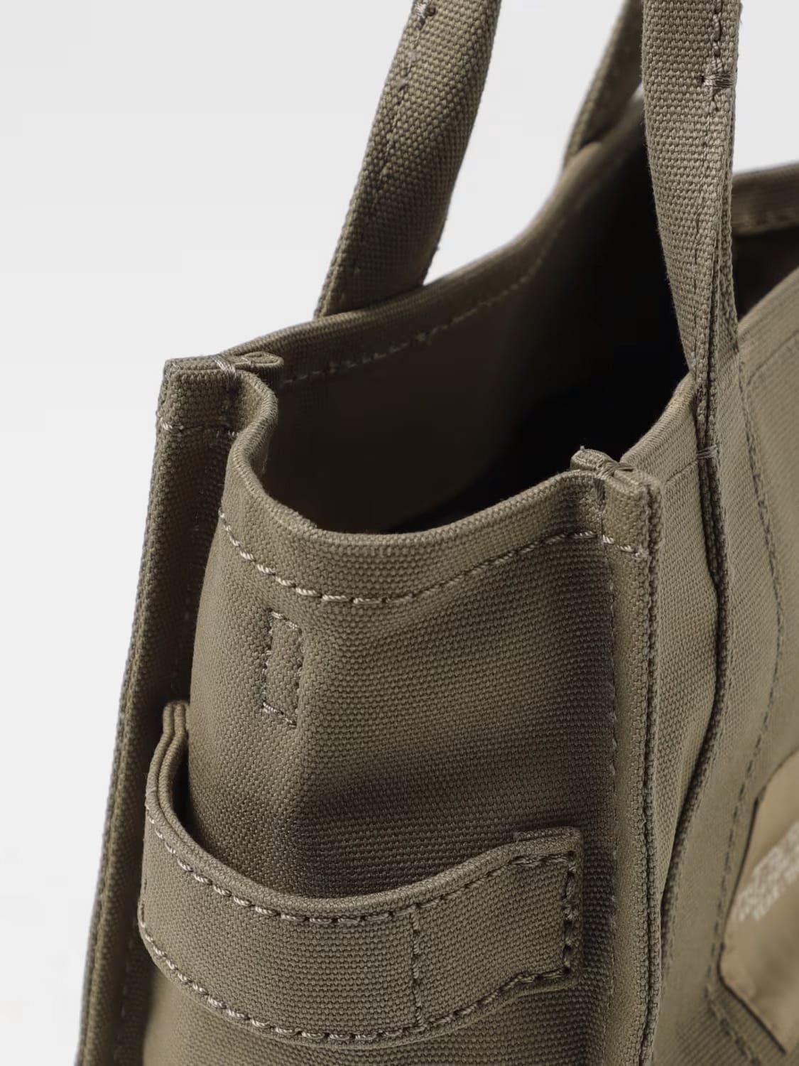 MARC JACOBS BORSA A MANO: Borsa a mano The Tote Bag in canvas Marc Jacobs, Muschio - Img 3