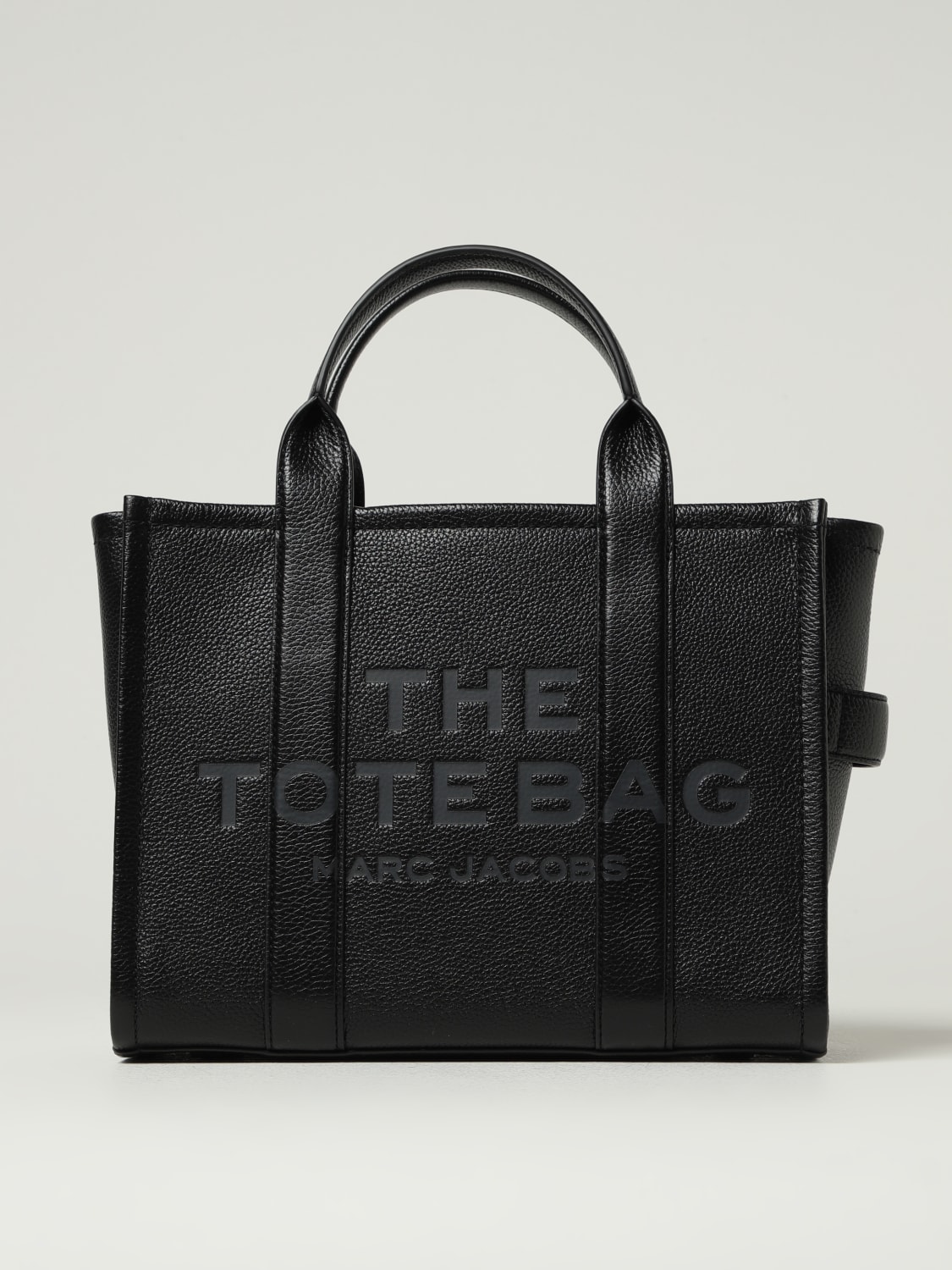 MARC JACOBS BORSA A MANO: Borsa The Tote Bag Marc Jacobs in pelle media, Nero - Img 1