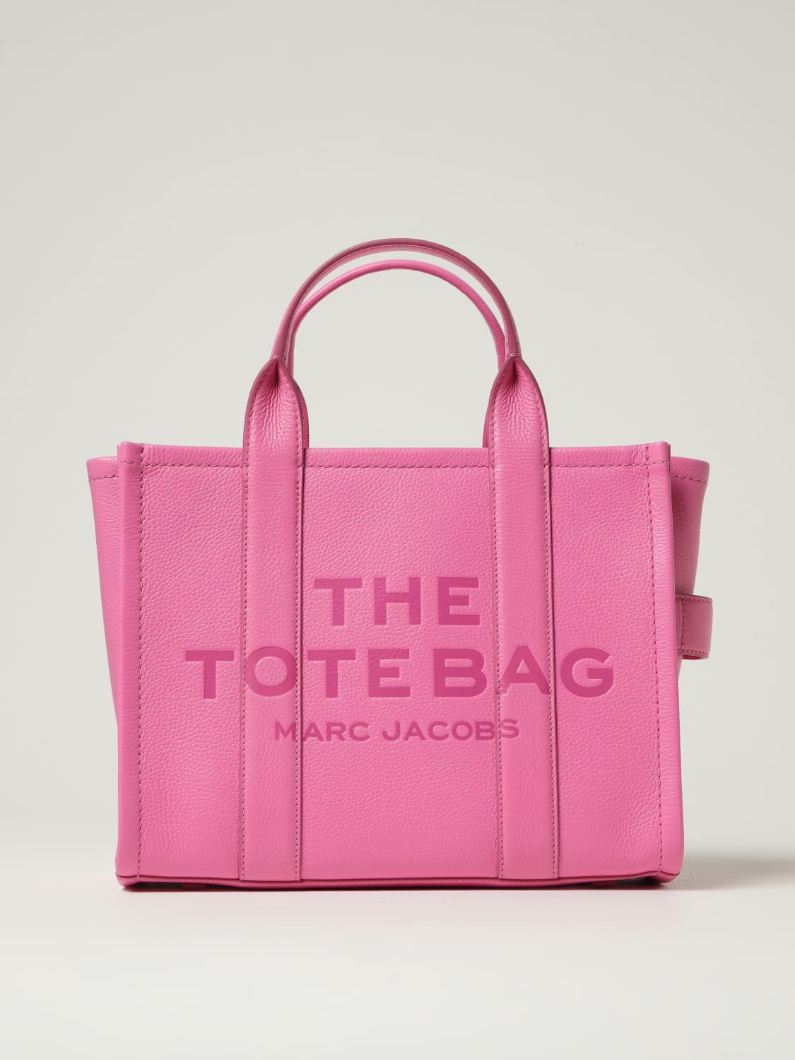 MARC JACOBS BORSA A MANO: Borsa The Tote Bag Marc Jacobs in pelle media, Fuxia - Img 1