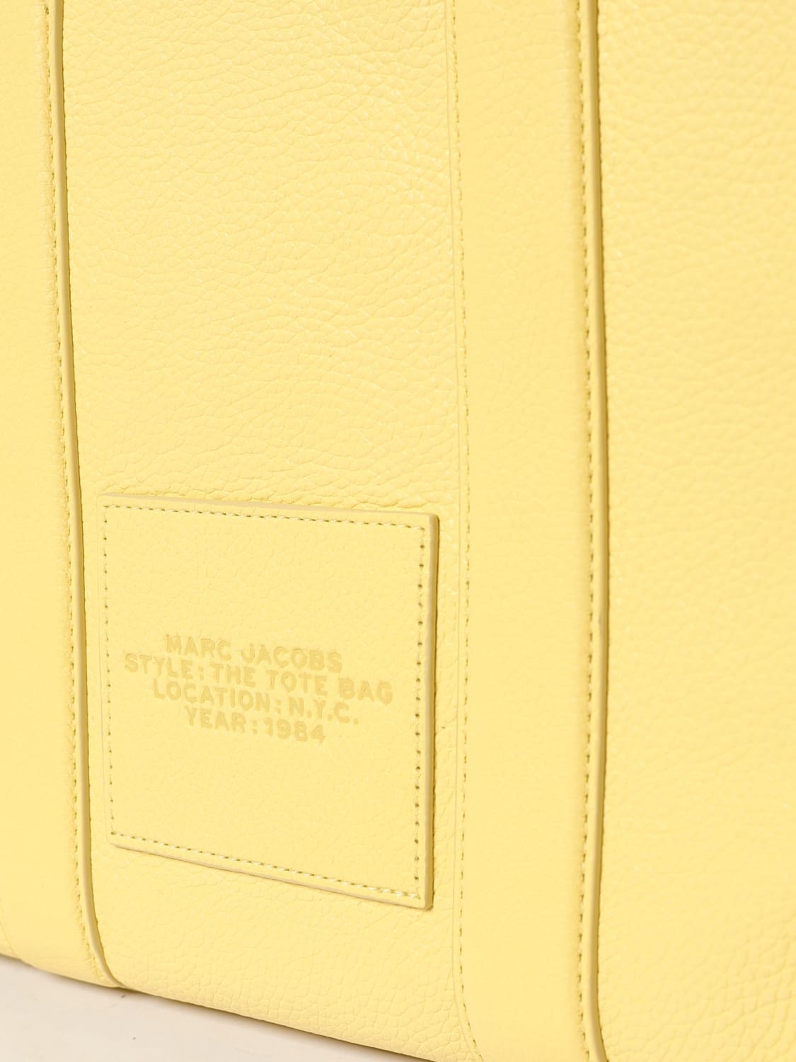 MARC JACOBS BORSA A MANO: Borsa The Tote Bag Marc Jacobs in pelle media, Senape - Img 3