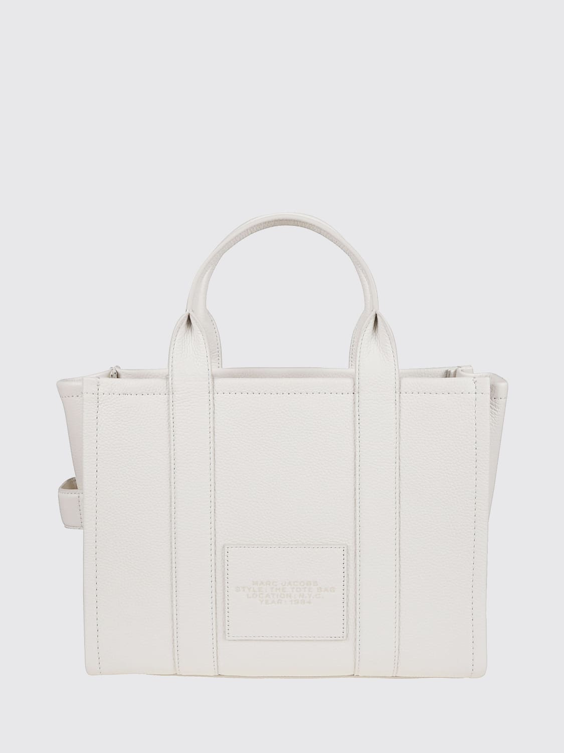 MARC JACOBS BORSA A MANO: Borsa The Tote Bag Marc Jacobs in pelle media, Panna - Img 2