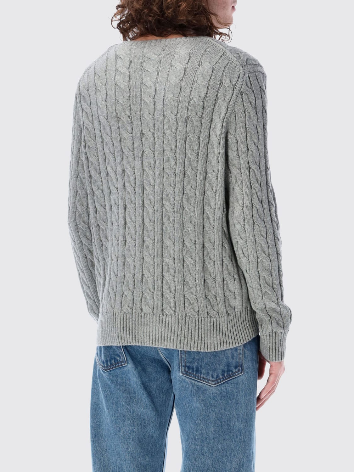 POLO RALPH LAUREN SWEATER: Sweater men Polo Ralph Lauren, Grey - Img 2