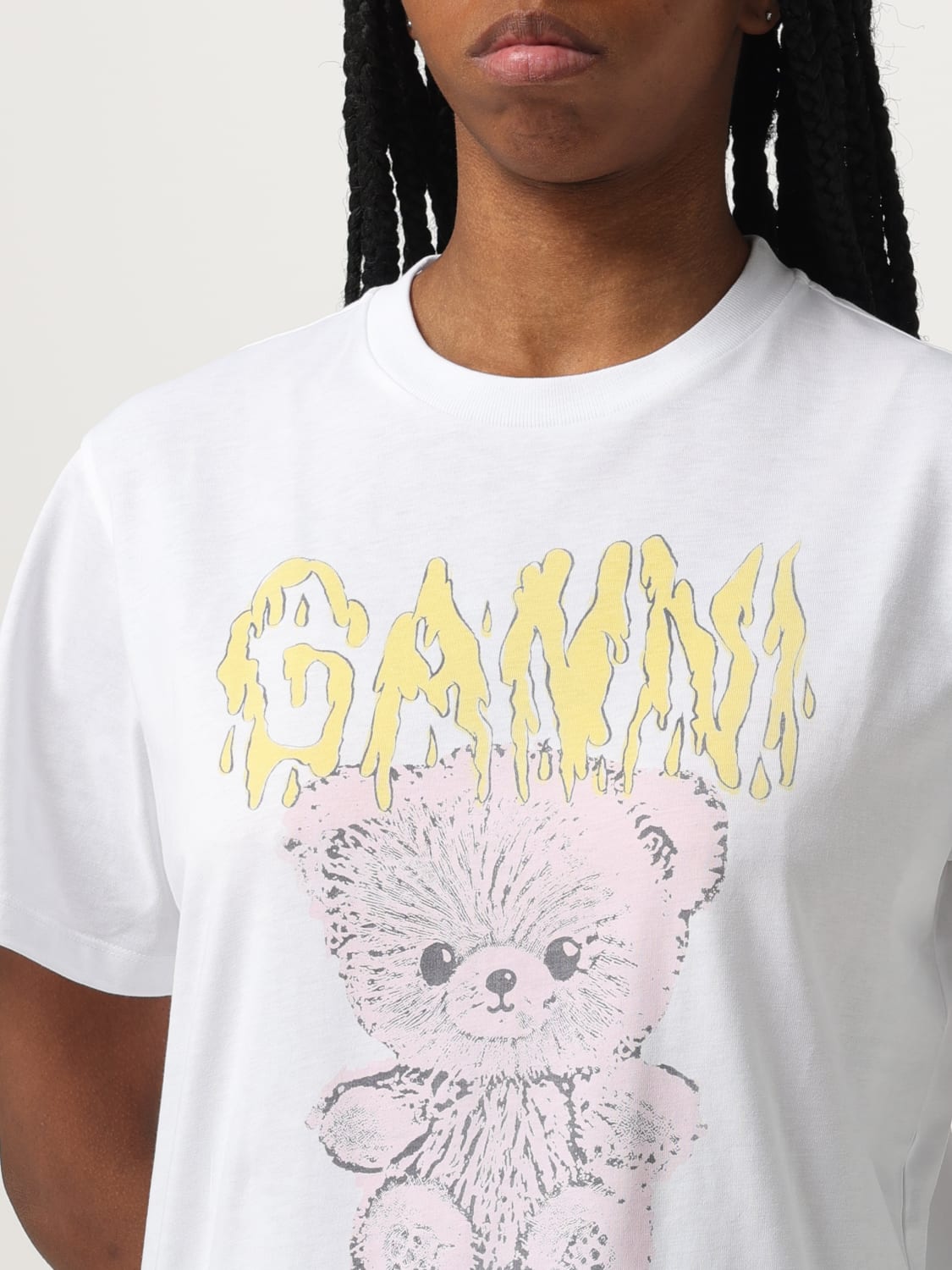 GANNI T-SHIRT: T-shirt woman Ganni, White - Img 3