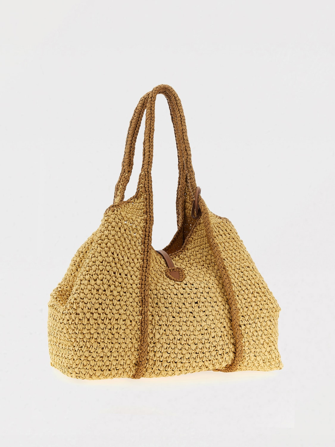 ショルダーバッグ・ポシェット TOD'S Woman Shoulder bag Leather XBWTSEA0200XSO S410 Woman BROWN Tod's T Case Shoulder Bag in Leather Mini