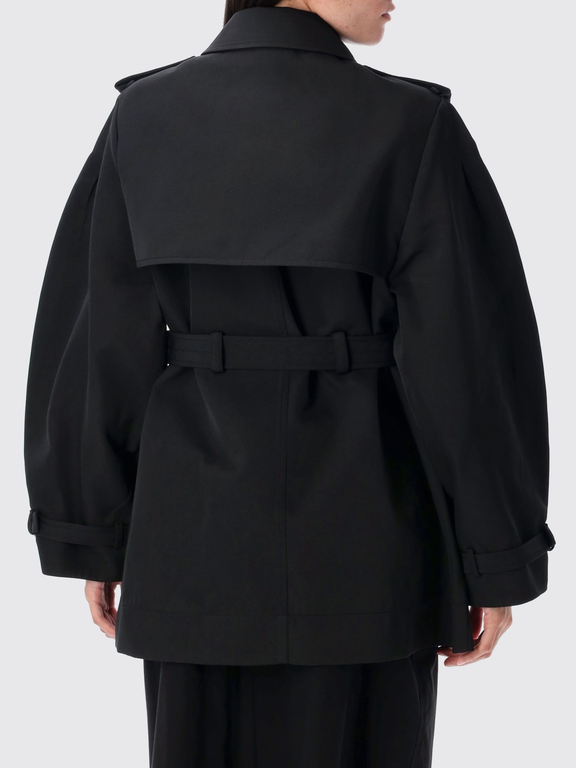 GANNI JACKET: Coat woman Ganni, Black - Img 2
