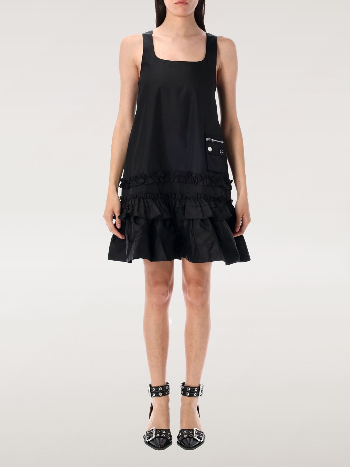 GANNI DRESS: Dress woman Ganni, Black - Img 1