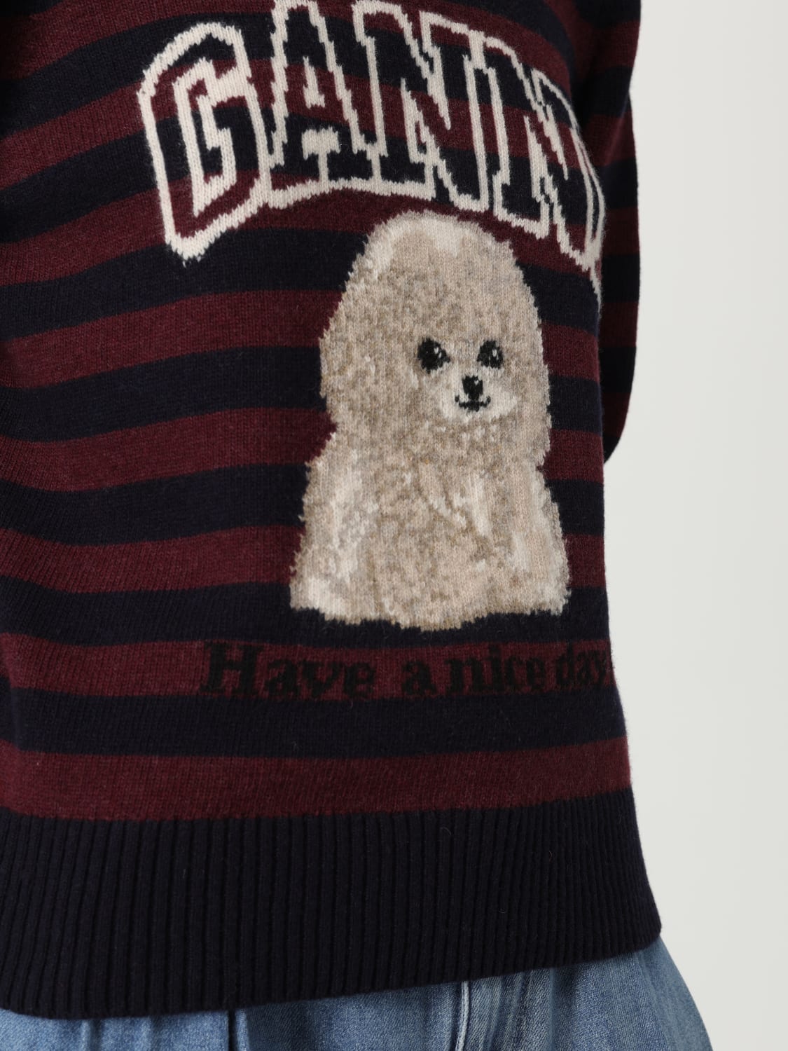 GANNI SWEATER: Sweater woman Ganni, Striped - Img 4