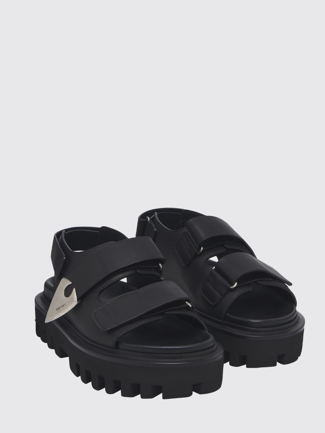 MCQUEEN SANDALS: Shoes men McQueen, Black - Img 2